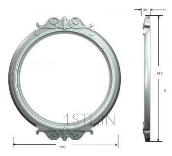 Round frame (RK_0704) 3D model for CNC machine